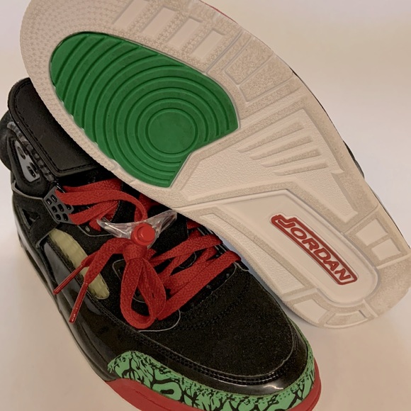 *HP* Nike Jordan Spiz’ike WHITE/VARSITY RED-CLASSIC GREEN - Picture 4 of 16